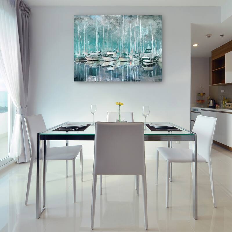 Harbor Masts By Studio Arts Canvas Art Print