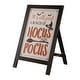 preview thumbnail 55 of 71, Glitzhome 4th of July Wooden Standing Easel Hanging Porch Signs "Hocus Pocus"
