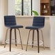 preview thumbnail 111 of 198, 26"/29" Faux Leather Swivel Bar/Counter Stools, Set of 2/3 Set of 2 - Blue - Counter Height