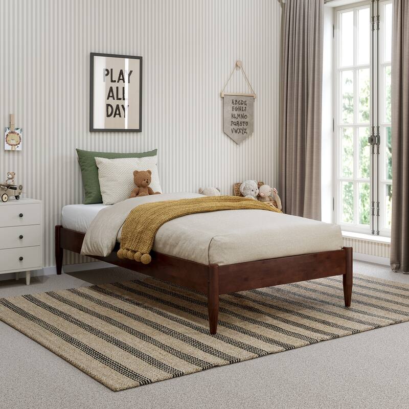 AFI Pasadena Basic Platform Bed Frame - Walnut - Twin