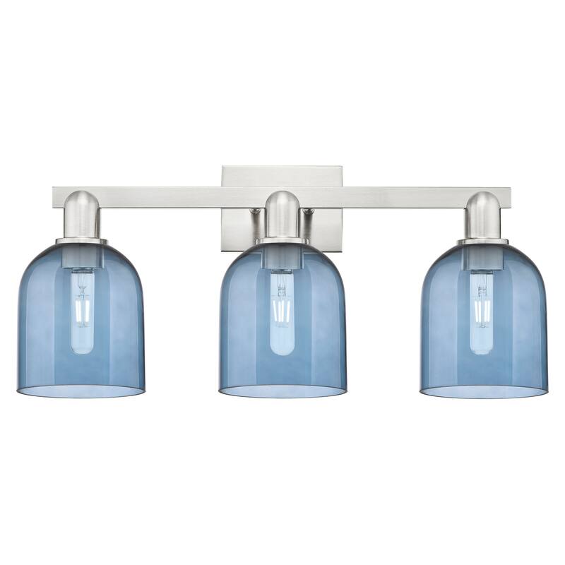 Innovations Lighting Endless Possibilities Arcadia - Bella - 3 Light 25" Bath Vanity Light - Blue/Brushed Satin Nickel