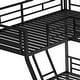preview thumbnail 17 of 15, Twin Over Full Bunk Bed with Attached Twin Loft Bed and Desk, Sturdy Metal Frame, Guardrails and Built-in Ladder, Black