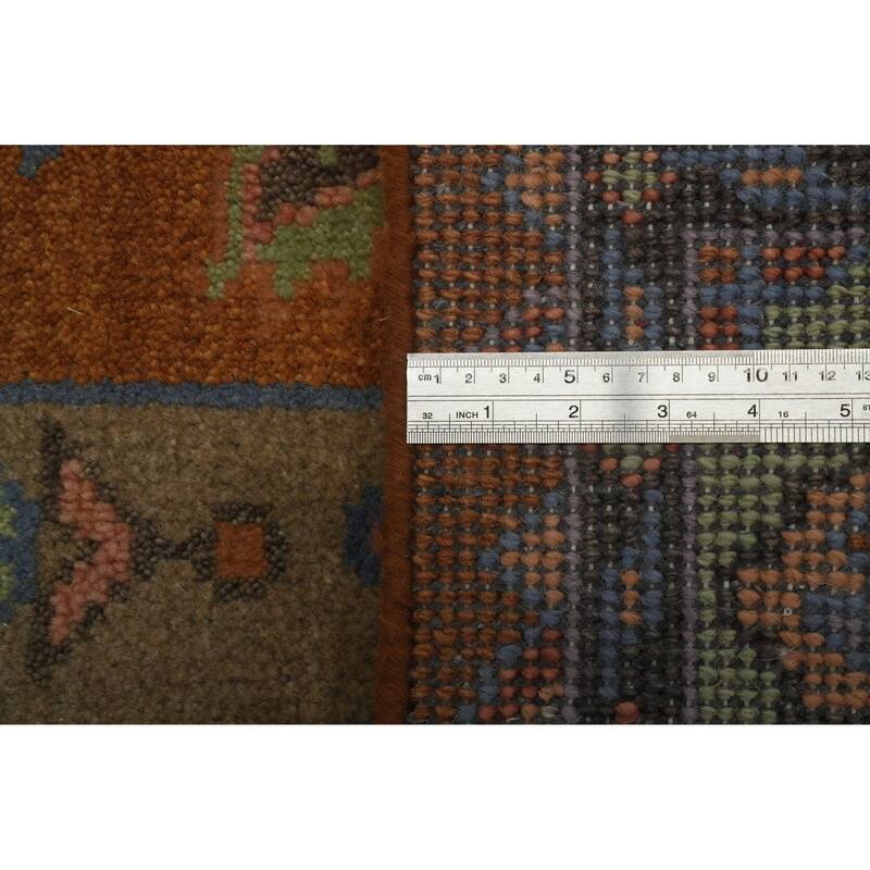 Hand Knotted Oriental 100% Wool Carpet Traditional Tribal Oranges & Rust Heriz (serapi) Area Rug - 10' 1'' X 8' 1''