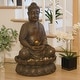 preview thumbnail 8 of 13, Brown Buddha Water Feature with LED Lights
