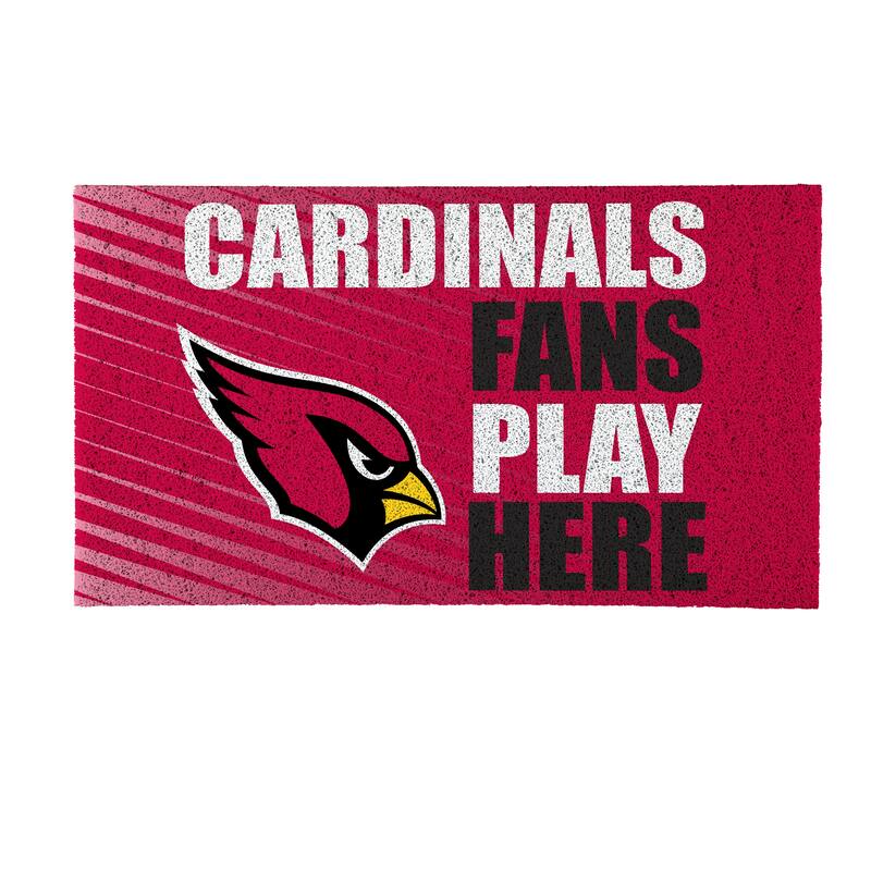 28 in. x 16 in. Arizona Cardinals "Fans Play Here" PVC Door Mat