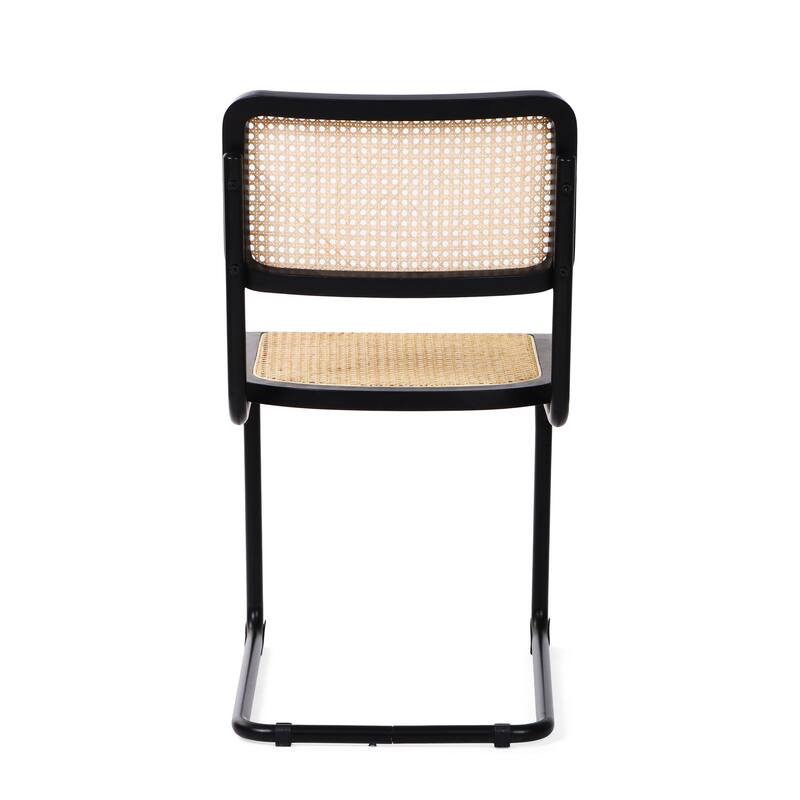 Arwan Black Cane Dining Side Chair, Set of 2 - 18" x 21" x 33"