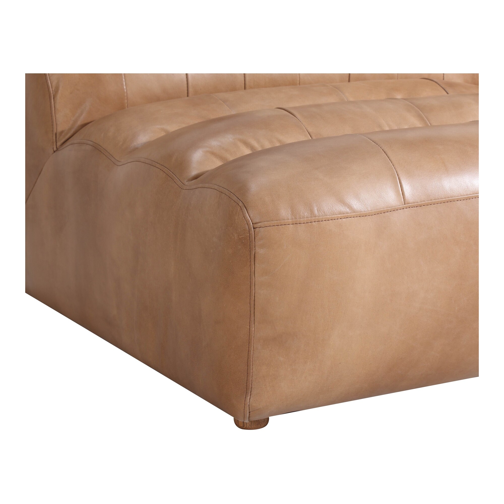 Shop Black Friday Deals On Aurelle Home Remi Modern Leather Armless Sofa Chair Overstock 31143380