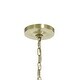 preview thumbnail 6 of 6, Clover 12 Light Aged Brass Chandelier - 28.75'' W x 24.5'' H
