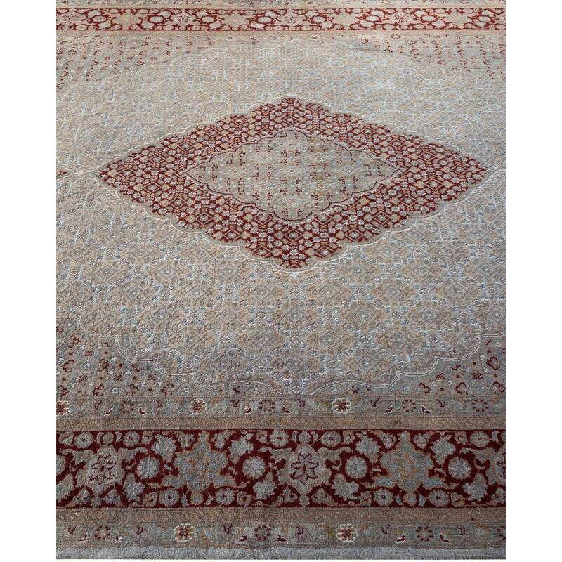 Overton Hand Knotted Wool Vintage Inspired Modern Contemporary Overdyed Gray Area Rug - 6' 1" x 9' 5"