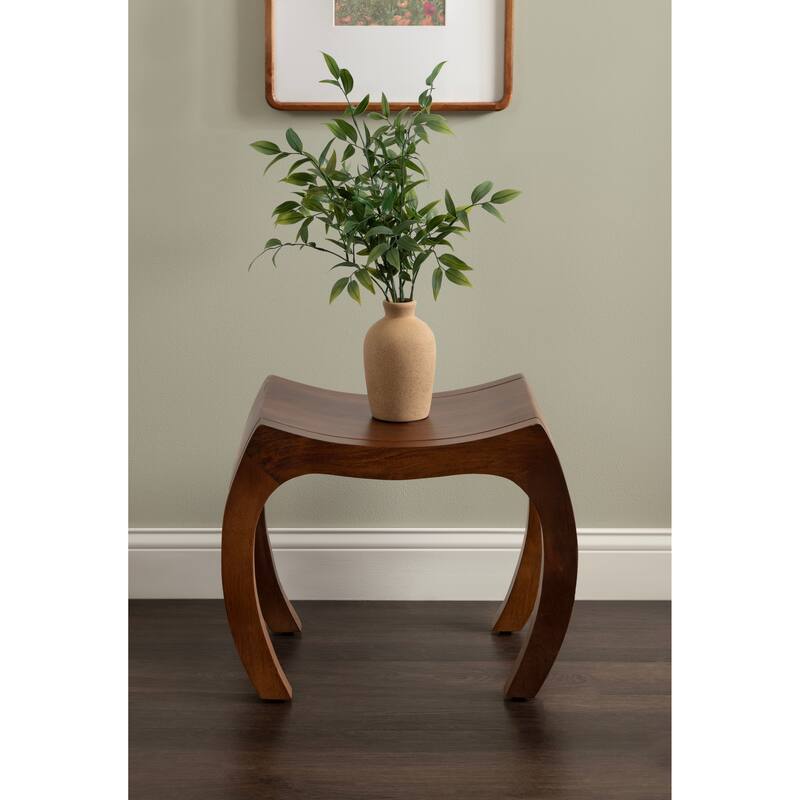 Kate and Laurel Loviisa Wood Ottoman and Vanity Stool