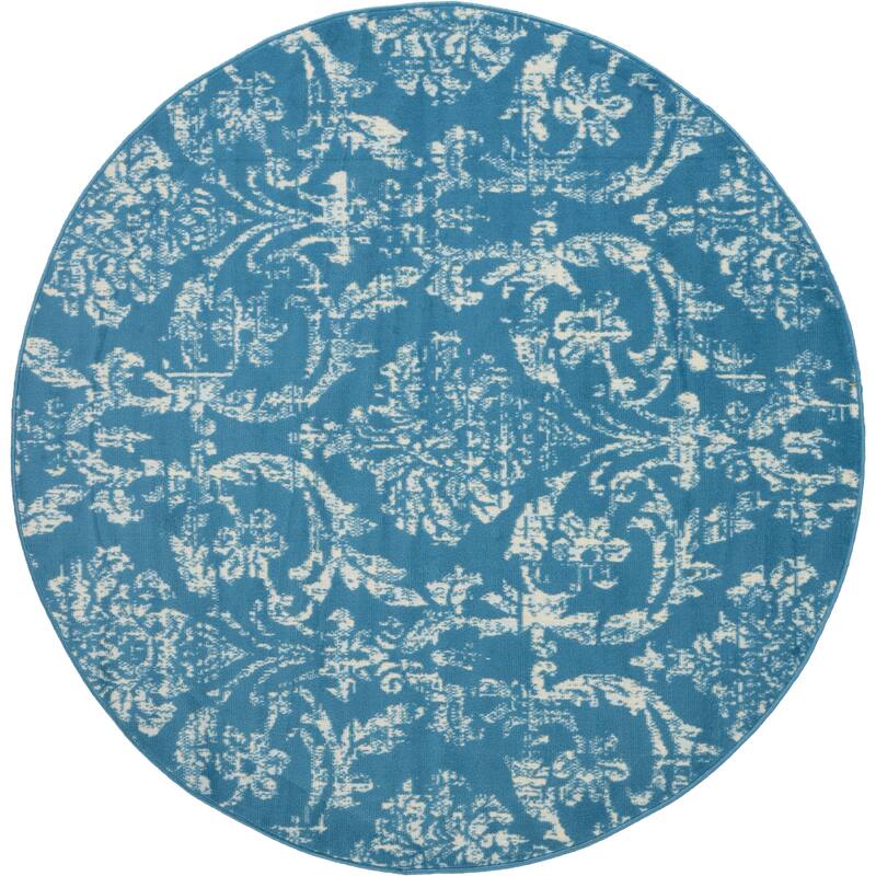Nourison Jubilant Vintage Farmhouse Damask Area Rug