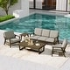 preview thumbnail 50 of 99, 5-Piece Teak Outdoor Conversation Set with Tables.