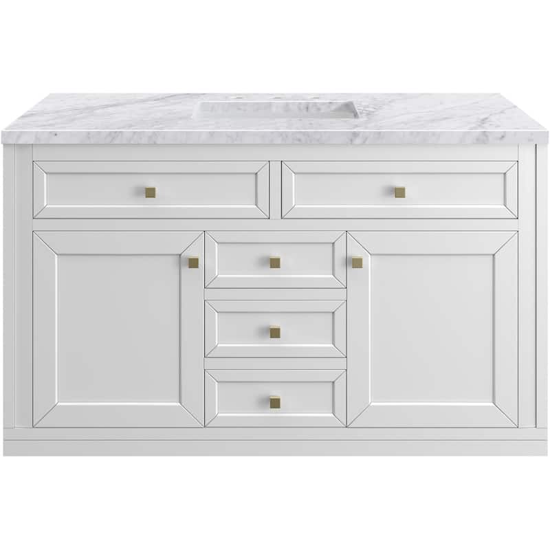 James Martin Vanities 503-V48-3CAR Chicago 48" Free Standing Single - Glossy White