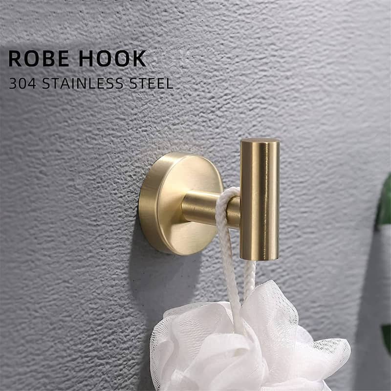 4 Piece Bathroom Hardware Set Wall Mount Modern Bathroom Towel Holder Bar Set 304 Stainless Steel Bath Fixtures Accessories Set