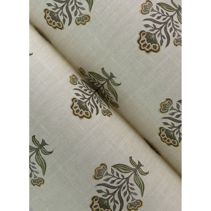 Chesapeake Hollyhock Honey Floral Crest Wallpaper
