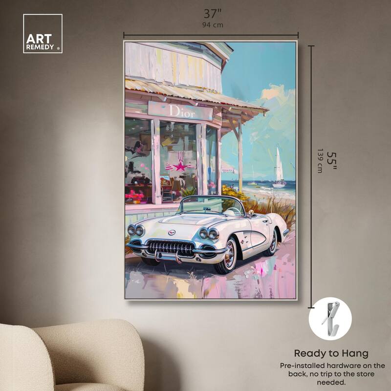 Classic Beach Store Canvas by Art Remedy