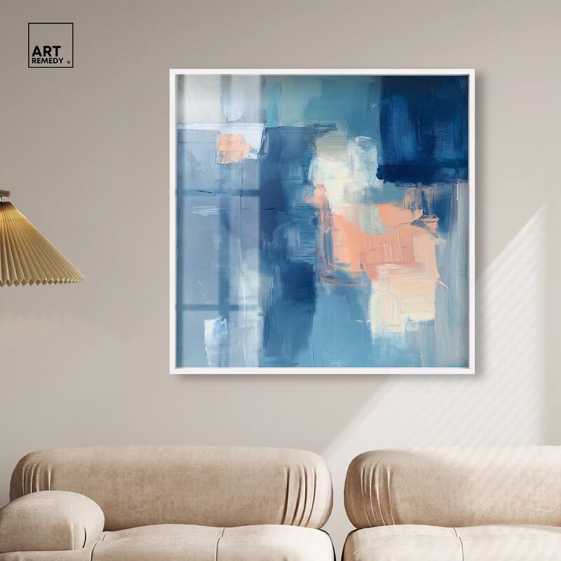 Whispering Blue II Shadowbox by Art Remedy