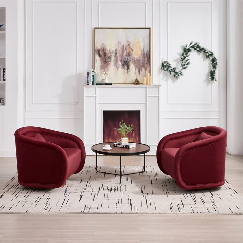 Upholstery Swivel Accent Chair Barrel Chair