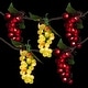5-Count Red and Green Grape Cluster String Light Set, 8ft Brown Wire ...
