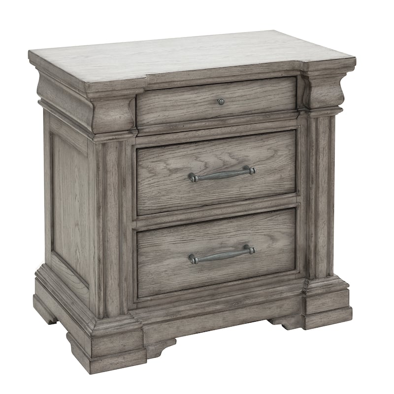 Madison Ridge 3 Drawer Nightstand in Heritage Taupe