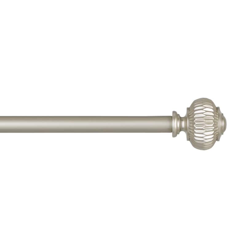 Lauren Ralph Lauren Cayson 1" Adjustable Window Curtain Rod and Finial Set