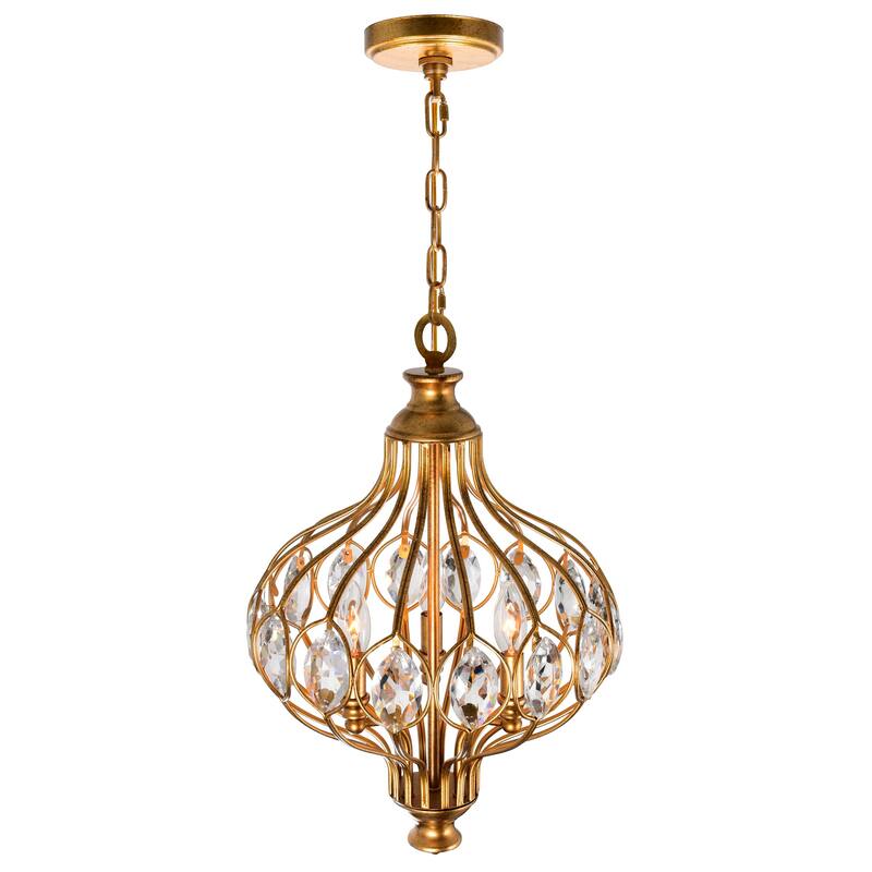 Altair 3 Light Chandelier With Antique Bronze Finish - Antique Bronze