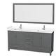 Option Dark Gray / White Cultured Marble Top / Brushed