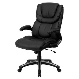 Delacora 28 Inch Wide LeatherSoft Blend Executive Swivel Chair with ...
