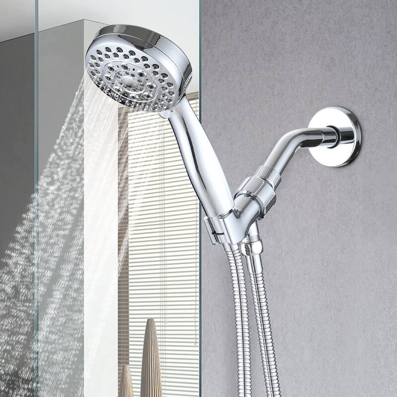 5 Mode Adjustable Settings Handheld Shower Head with Hose High Pressure Shower Heads