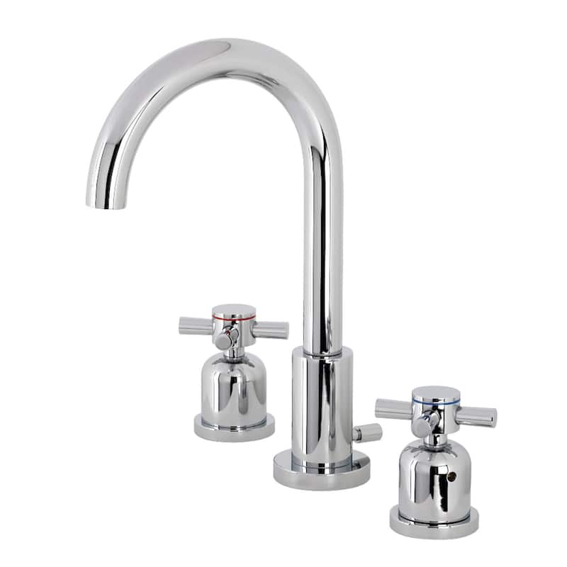 Kingston Brass Concord 1.2 GPM Deck Mounted Widespread Bathroom Faucet - Polished Chrome
