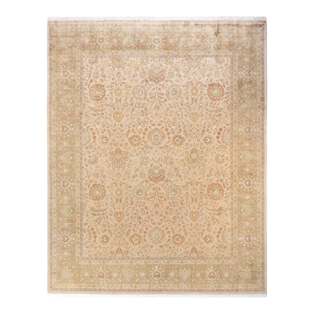 Overton Hand Knotted Wool Vintage Inspired Traditional Mogul Ivory Area Rug - 8 X 10