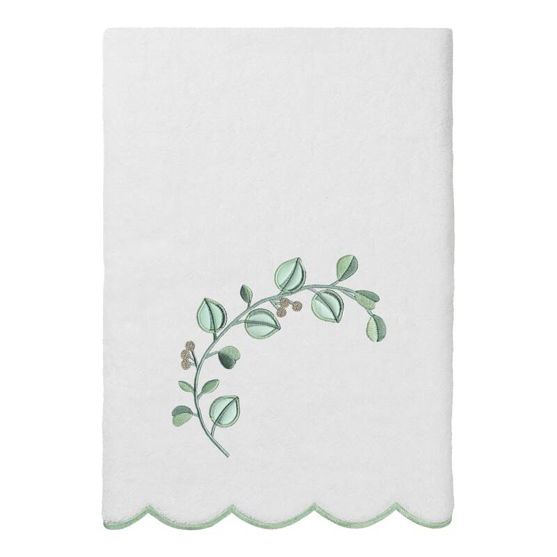 Authentic Hotel and Spa 100% Turkish Cotton WILD BRANCH Scallop Embellished Towel Collection