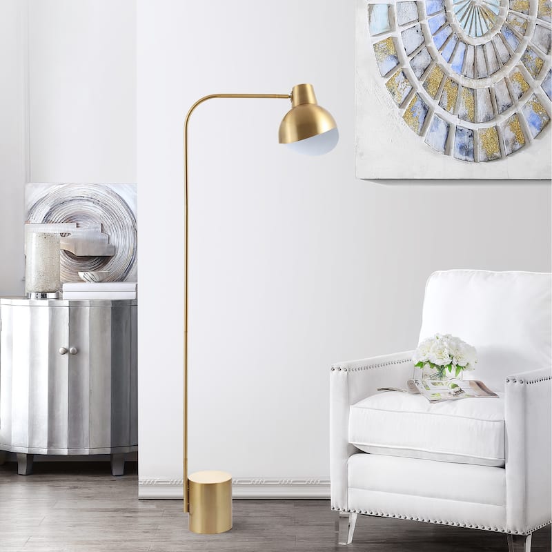 SAFAVIEH Lighting 58-inch Violetta Gold LED Floor Lamp - 20.5" x 8" x 57.5"