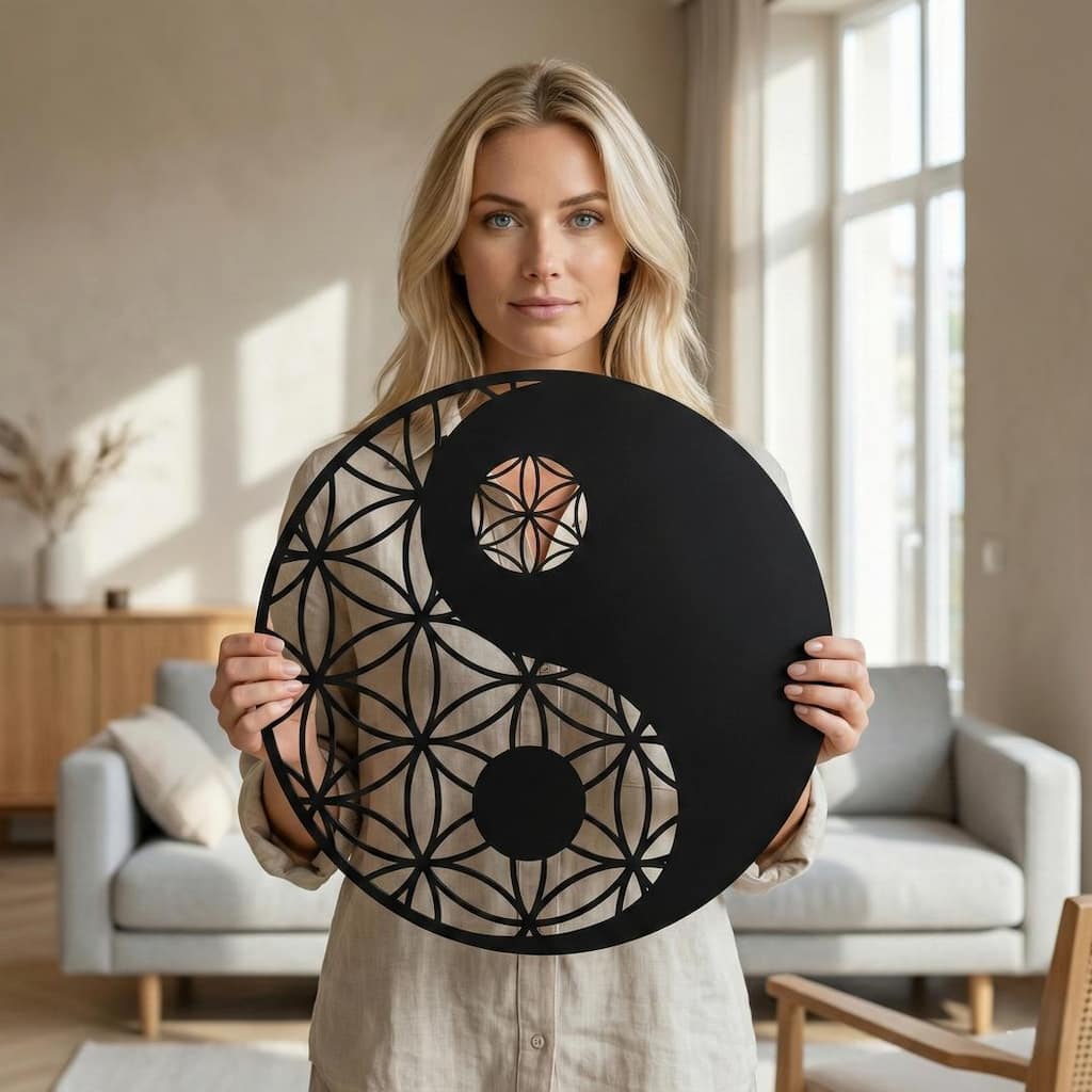 Yin Yang Metal Wall Decor for Home and Outside