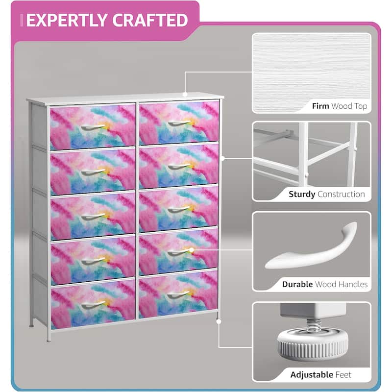 Dressers for Bedroom with 10 Drawers, Chest of Drawers for Bedroom