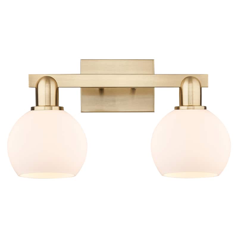 Innovations Lighting Endless Possibilities Arcadia - Athens - 2 Light 17" Bath Vanity Light - Champagne Bronze/Matte White