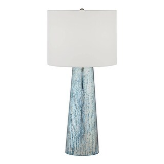Modern Table Lamp Mercury Glass Column Shape White - 14