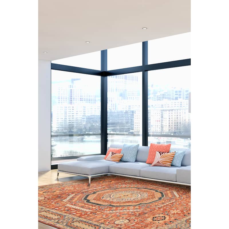 ECARPETGALLERY Hand-knotted Jules Serapi Red Wool Rug - 8'1 x 9'9