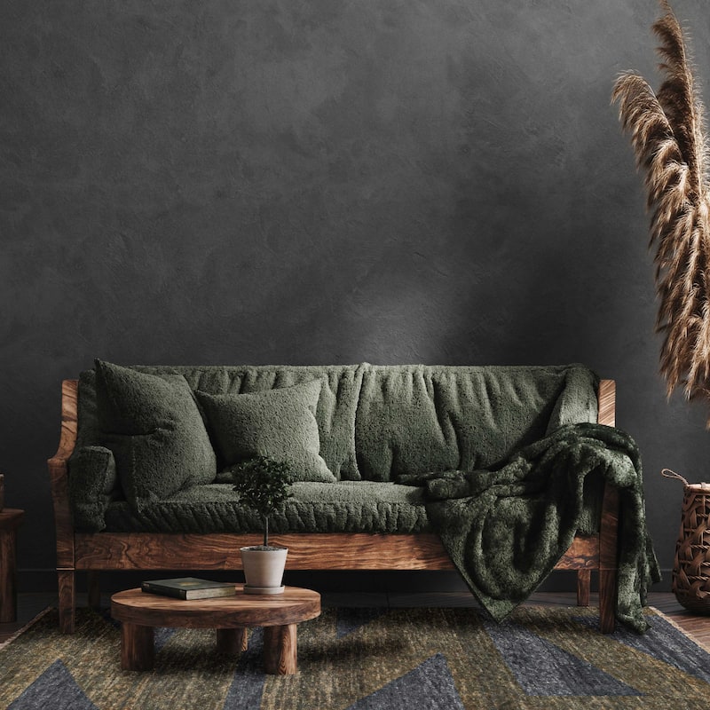 ECARPETGALLERY Hand-knotted Peshawar Ziegler Olive Wool Rug - 4'11 x 6'10