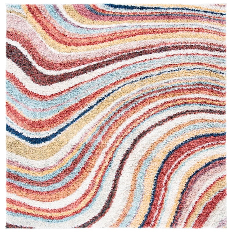 SAFAVIEH Calista Shag Dieta Abstract 1-inch Thick Rug