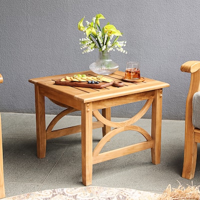 Cambridge Casual Lowell Teak Outdoor Side Table