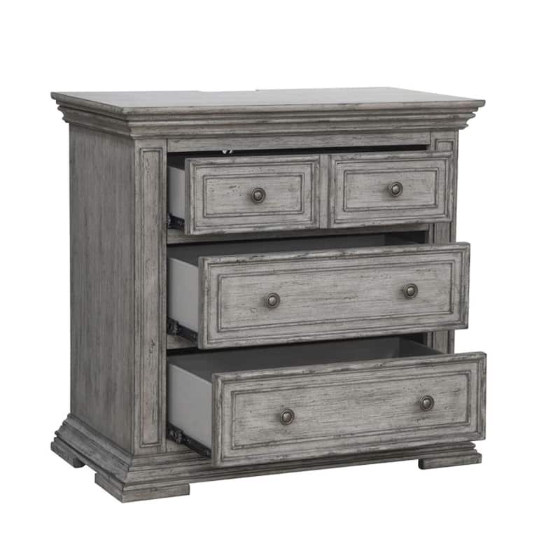 Big Valley Graystone Nightstand with Charging Station
