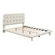 preview thumbnail 10 of 20, Marshmallow Shaped Button-Tufted Headboard LED Platform Bed