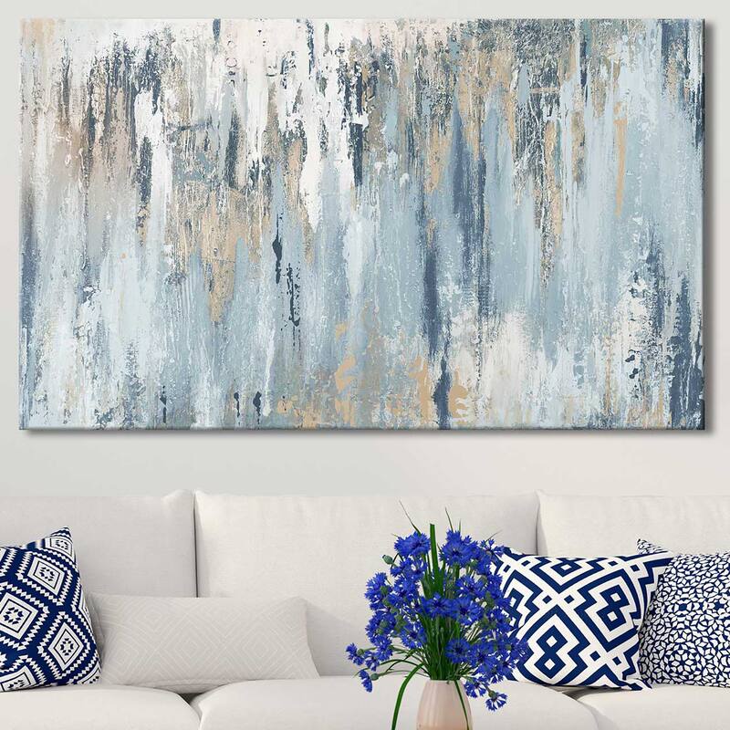 Blue Illusion' Print on Wrapped Canvas