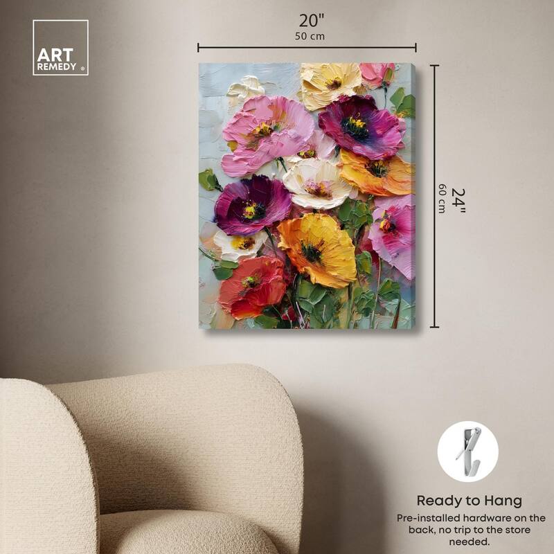 Floral Texture II Canvas by Art Remedy, Gallery Wrapped
