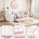 preview thumbnail 12 of 25, Twin Size Wood Platform Bed with Sample Bookshelf and Movable Wardrobe, Multifunctional Bed with Built-in Trundle Bed, White