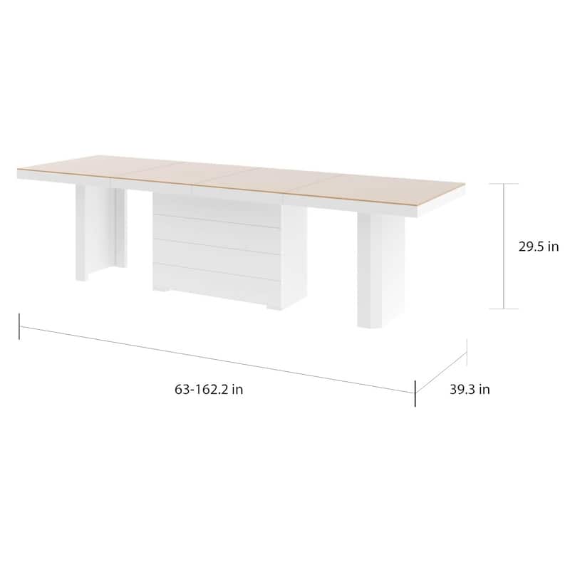 VOLOS Extendable High-gloss Modern Dining Table