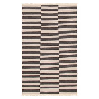 Ankara FW Grey, Grey Kilim 4'11" x 8'0" - 4'11 x 8'0