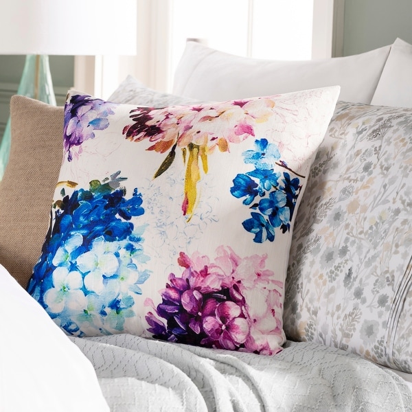 Bright floral throw sales pillows