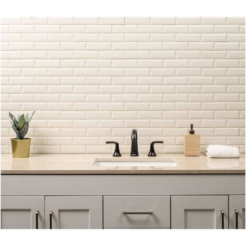 Ackland AKM-P-2X6BSWG-CA 12" x 12" Ceramic Brick Wall Mosaic Tile -